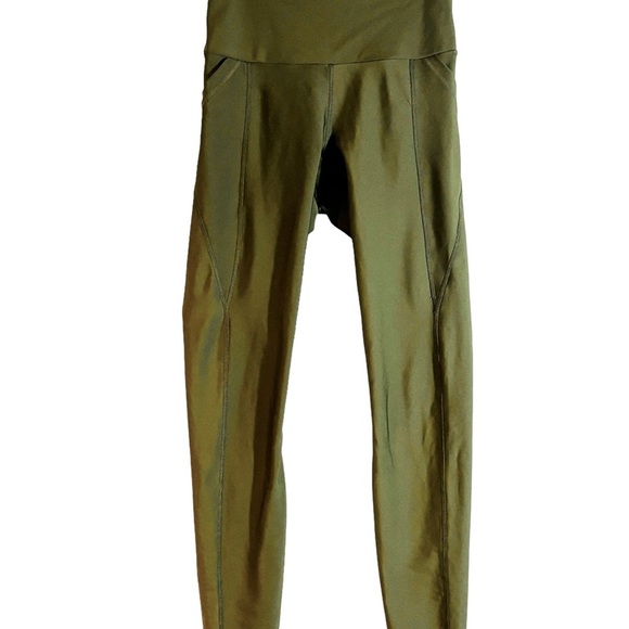 🌿♻️🇨🇦⚜️ORAKI Ecomove High Waist Leggings Kaki Pockets Small LIKE NEW🇨🇦⚜️♻️🌿 - Picture 1 of 9